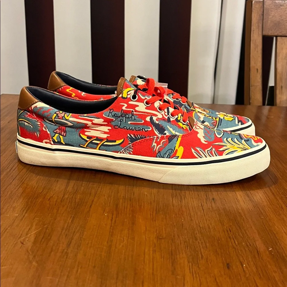 Polo Ralph Lauren Thorton III Shoes Sneakers Aloha Hawaii Surf new Mens Size 12